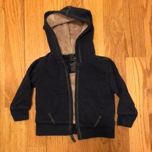 LL Bean boys fleece-lined hoodie 2T